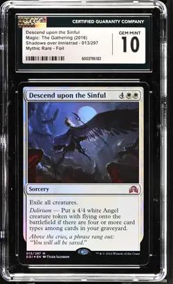 DESCEND UPON THE SINFUL Shadows Over Innistrad Foil CGC 10 MTG [Nostalgium] - Image 1