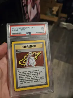 2000 POKEMON GYM CHALLENGE #17 BLAINE-HOLO PSA 7 - Image 1