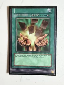 Yu-Gi-Oh! TCG Infinite Cards LON-027 1st Ed Rare Two Misprints - Image 1