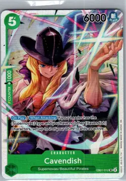 Cavendish EB01-012 SR Extra Booster: Memorial Collection - One Piece Card - NM - Image 1