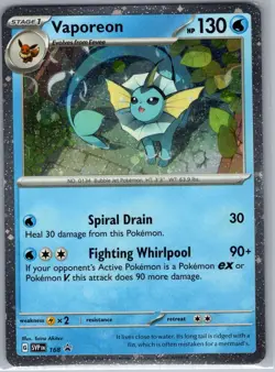 Vaporeon - (Cosmos Holo) 168 SV: Scarlet & Violet Promo - Pokemon Card - NM - Image 1