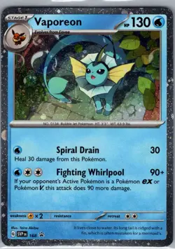 Vaporeon - (Cosmos Holo) 168 Holo SV: Scarlet & Violet Promo - Pokemon Card - NM - Image 1