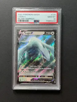 Lugia V 138/195 Ultra Rare Pokemon SWSH Silver Tempest PSA 10 GEM MINT - Image 1