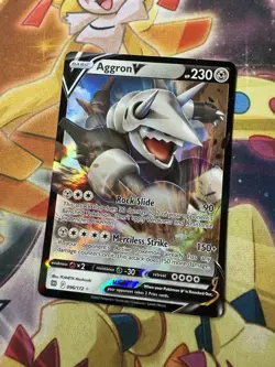 Pokemon Aggron V 096/172 BRS Brilliant Stars NM - Image 1