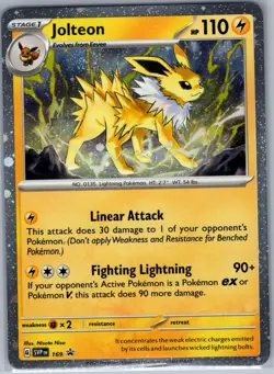 Jolteon - (Cosmos Holo) SVP 169 Holo Scarlet & Violet Promo - Pokemon Card - NM - Image 1