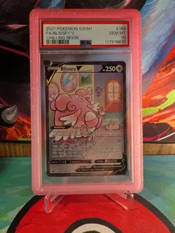 2021 POKEMON SWORD & SHIELD CHILLING REIGN 183 FULL ART/BLISSEY V PSA 10 - Image 1