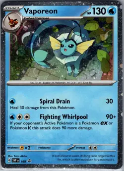 Vaporeon - (Cosmos Holo) SVP 168 Scarlet & Violet Promo - Pokemon Card - NM - Image 1