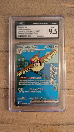 Pokemon Pidgeot EX Obsidian Flames Card 225/197 CGC 9.5 Mint - Image 1