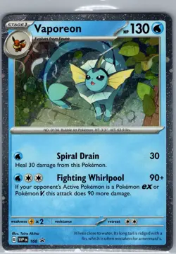 Vaporeon - (Cosmos Holo) SVP 168 Scarlet & Violet Promo - Pokemon Card - NM - Image 1