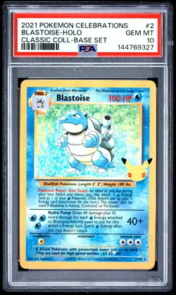 2021 POKEMON CELEBRATIONS CLASSIC COLLECTION #2 BLASTOISE-HOLO PSA 10 - Image 1