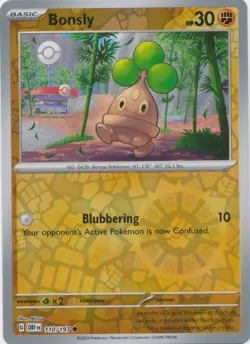 Pokemon - Obsidian Flames - 110/197 - Bonsly - Reverse Holo - NM/M - Image 1
