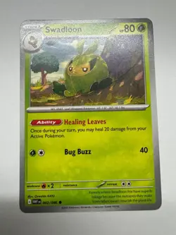 Swadloon 002/086 Common White Flare Pokemon Near Mint - Image 1