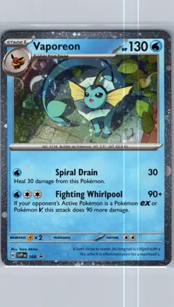 Vaporeon - (Cosmos Holo) 168 Holo SV: Scarlet & Violet Promo - Pokemon - NM - Image 1