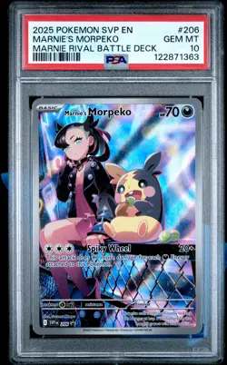 PSA 10 - Marnie's Morpeko SVP206 Illustration Rare SV Rival Battle Deck - Pokemo - Image 1