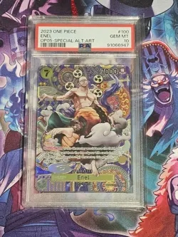 Enel OP05-100 Special Alternate Art One Piece PSA 10 - Image 1