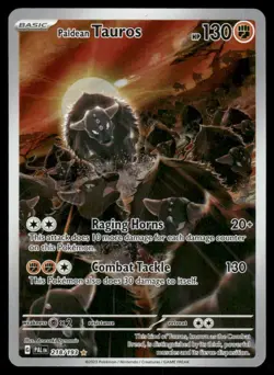 Pokemon Cards Paldean Tauros 218/193 Paldea Evolved Illustration Rare NM - Image 1
