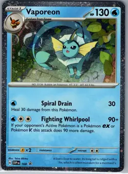 Vaporeon - (Cosmos Holo) SVP 168 SV: Scarlet & Violet Promo - Pokemon Card - NM - Image 1