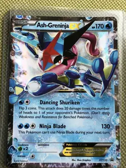 Pokemon TCG Cards Ash-Greninja EX XY133 Black Star Promo Holo LP - Image 1