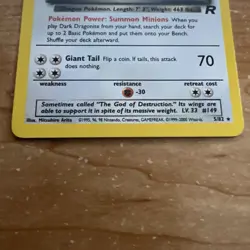 Pokemon Dark Dragonite 5/82 Holo Rare Team Rocket Card NM - Image 3