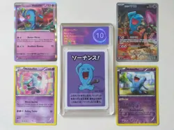 Wobbuffet Pokemon Card Bundle Graded 10 Old Maid Exclusive + Team Rocket AR Holo - Image 1