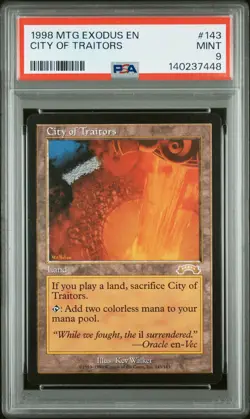 1998 MTG EXODUS #143 CITY OF TRAITORS PSA 9 - Image 1