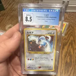 Pokemon 1999 Japanese Lugia Gold, Silver, to a New World Holo #249 CGC 8.5 - Image 1