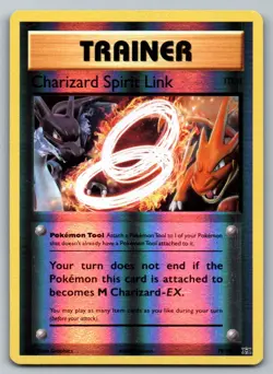 Charizard Spirit Link 75/108 Uncommon Evolutions Pokemon Reverse Holo Near Mint - Image 1