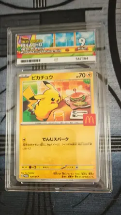 ACE 9 Graded Japanese McDonald's Promo pikachu 020/M-P Cert Number 567384 - Image 1