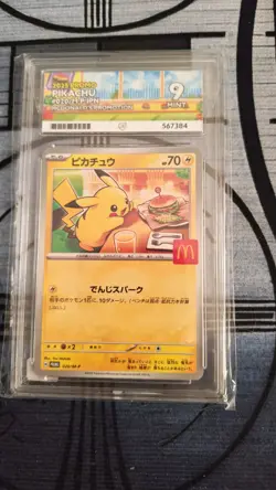 ACE 9 Graded Japanese McDonald's Promo pikachu 020/M-P Cert Number 567384 - Image 3