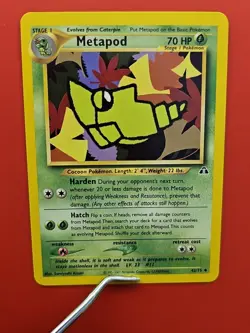 Pokemon TCG Metapod 42/75 1st Edition Neo Discovery - Image 1