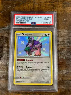 POKEMON 2019 Sun Moon Hidden Fates ORANGURU Holo #SV44 PSA 10 Gem Mint RARE - Image 1