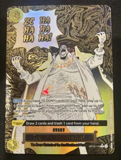 2026 One Piece- OP-16-116 Alternate Art Zehahahahaha! 🏴‍☠ English CLEAN! - Image 1