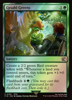 MTG Magic FIN Final Fantasy - 1x FOIL EN NM 0190 C Gysahl Greens - Image 1