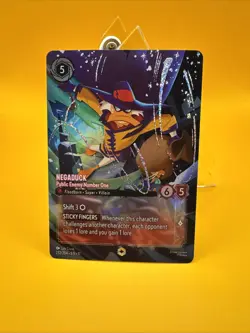 Disney Lorcana Negaduck Public Enemy Number One Enchanted Winterspell 232/204 - Image 1