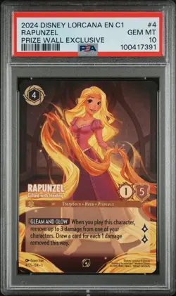 Disney Lorcana Challenge Rapunzel - Gifted With Healing Promo Non Foil PSA 10! - Image 1