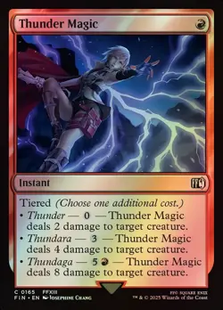 MTG Magic FIN Final Fantasy - 1x FOIL EN NM 0165 C Thunder Magic - Image 1