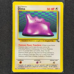 Ditto - 18/62 - Rare - Fossil Set - Pokemon Card - MP - Image 1