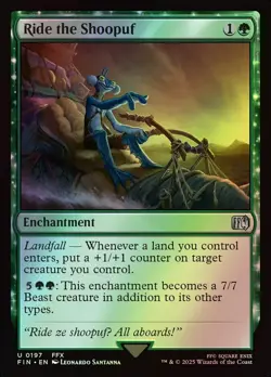 MTG Magic FIN Final Fantasy - 1x FOIL EN NM 0197 U Ride the Shoopuf - Image 1