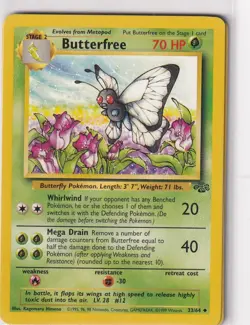 Pokemon Card Jungle No. 33/64 Butterfree English - Image 1
