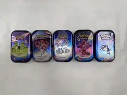 Pokemon Paldean Fates Mini Tins *Empty* NO PACKS Art Set of 5 - Image 1