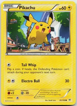 LP Pikachu 20/108 Common Roaring Skies Pokemon - Image 1
