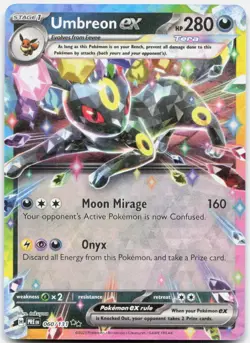 UMBREON EX 060/131 HOLO DOUBLE RARE PRISMATIC EVOLUTIONS POKEMON NM/M - Image 1