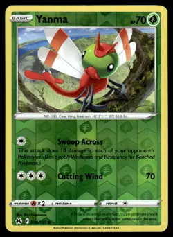 Yanma 008/159 Common Crown Zenith Pokemon Reverse Holo NM - Image 1