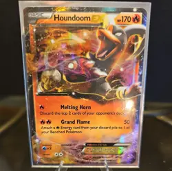 Houndoom EX 21/162 BREAKthrough NM Ultra Rare Pokemon Card 2015 - Image 1