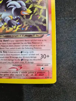 Pokemon Dark Houndoom 1st Edition 7/105 Neo Destiny Holo - Image 4