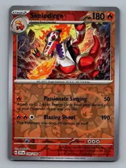 Skeledirge #038/198 Reverse Holo Scarlet & Violet Pokemon Card - LP - Image 2