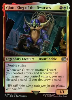MTG Magic FIN Final Fantasy - 1x FOIL EN NM 0223 U Giott, King of the Dwarves - Image 1