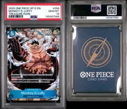 2025 ONE PIECE OP13-CARRYING ON HIS WILL TREASURE RARE MONKEY D. LUFFY PSA 10 - Image 3