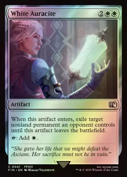 MTG Magic FIN Final Fantasy - 1x FOIL EN NM 0041 C White Auracite - Image 1