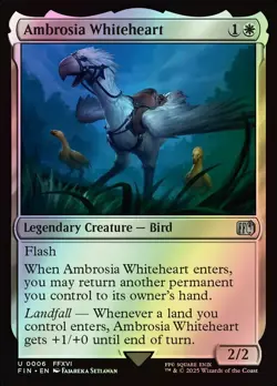 MTG Magic FIN Final Fantasy - 1x FOIL EN NM 0006 U Ambrosia Whiteheart - Image 1